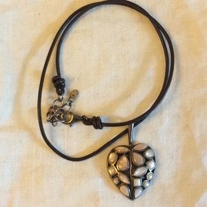 Mother Of Pearl Mosaic Heart Necklace